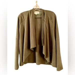 Elegant Olive Faux Suede Jacket for Women